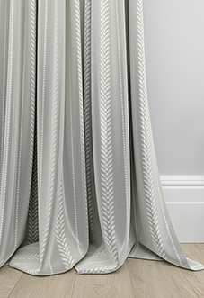 Laurel Stripe, Grey - Made to Measure Curtains